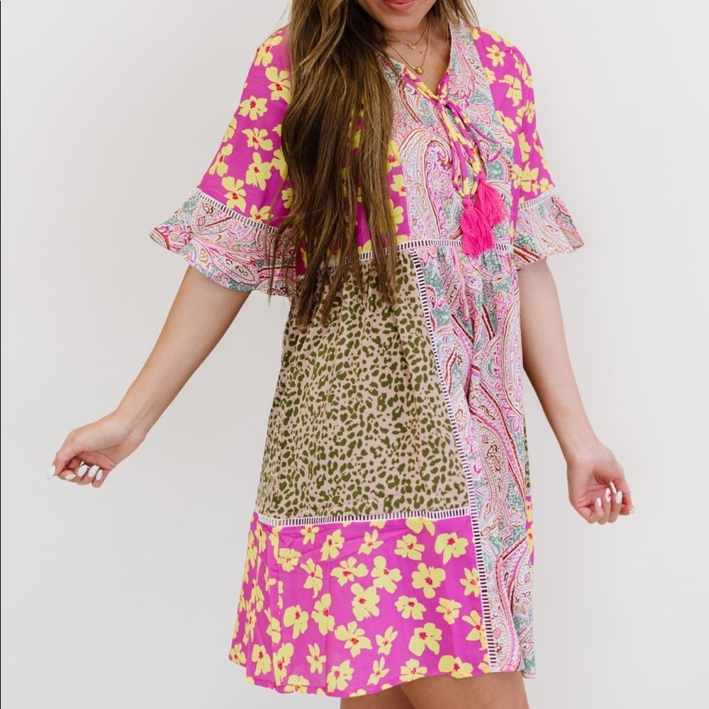 ODDI PATCHWORK DRESS - Picture 2 of 11